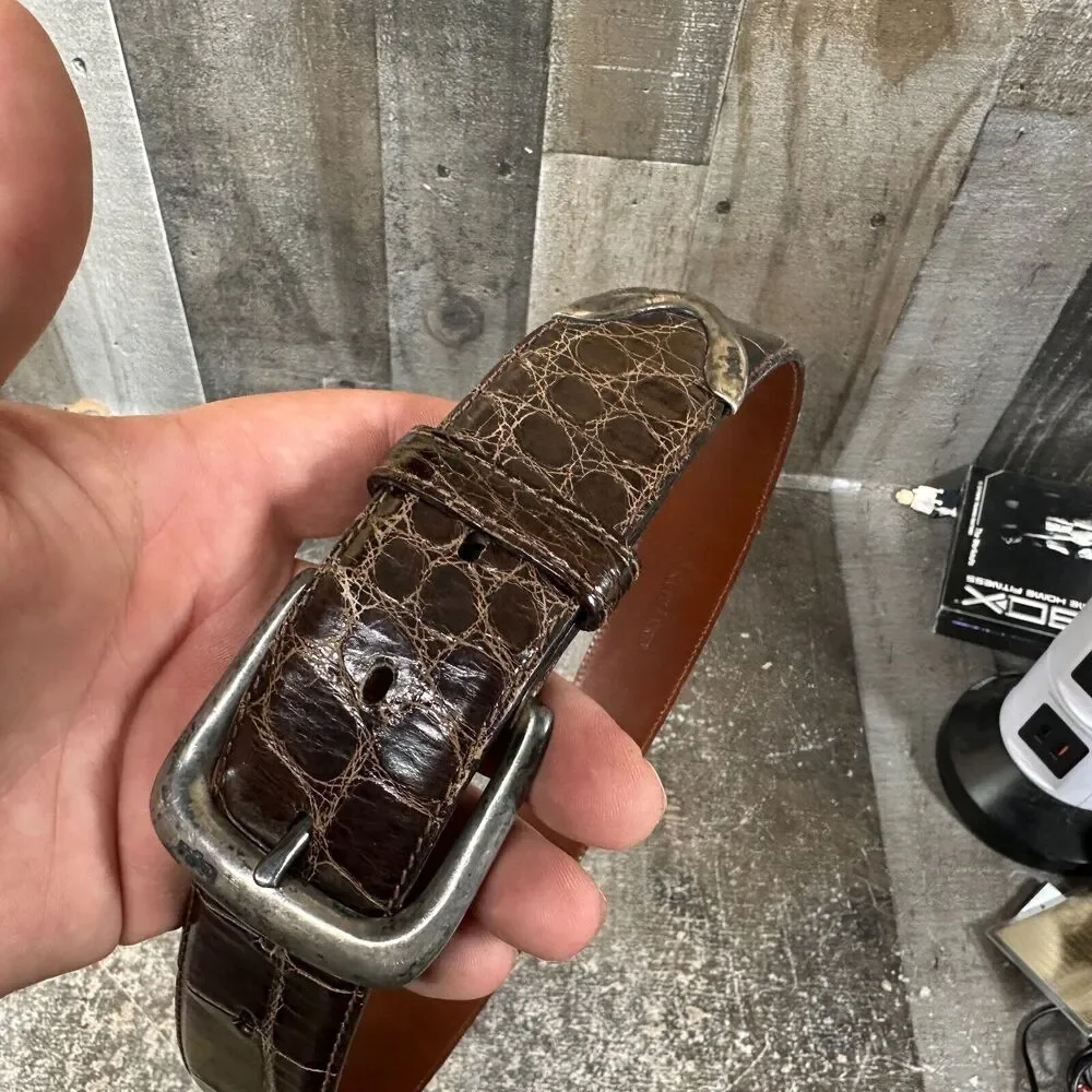 Sz 30 Ralph Lauren RL 85 Brown Alligator 1.5
